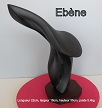 sculpture abstraite en stéatite de couleur noire, nommée `ébène`